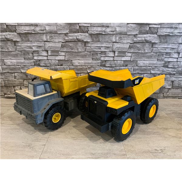 Lot of 2 Metal Work Truck Toys - Tonka - Cat