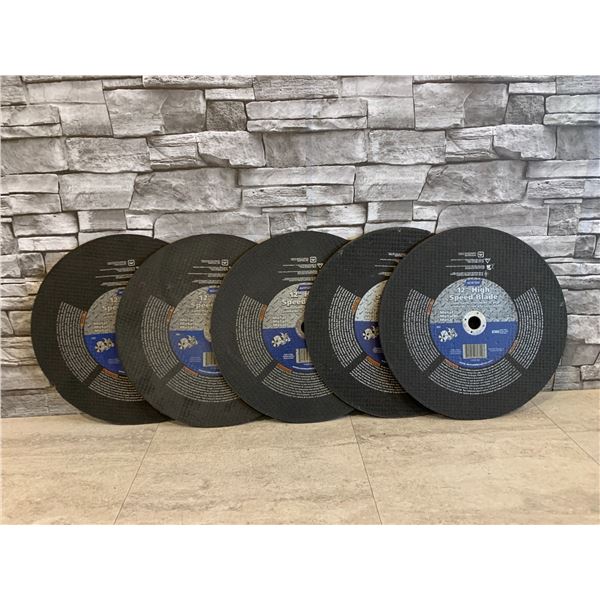 Lot of 5 NORTON 12 inch High Speed Cut-Off Wheels