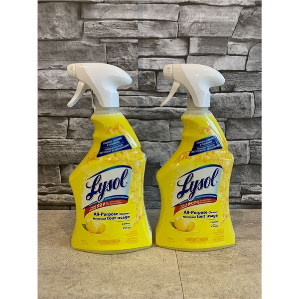 Lot of 2 Lysol All Purpose CleanerLemon 650ml Per Bottle