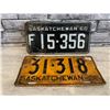 Image 1 : 1936 and 1960 Saskatchewan License Plates