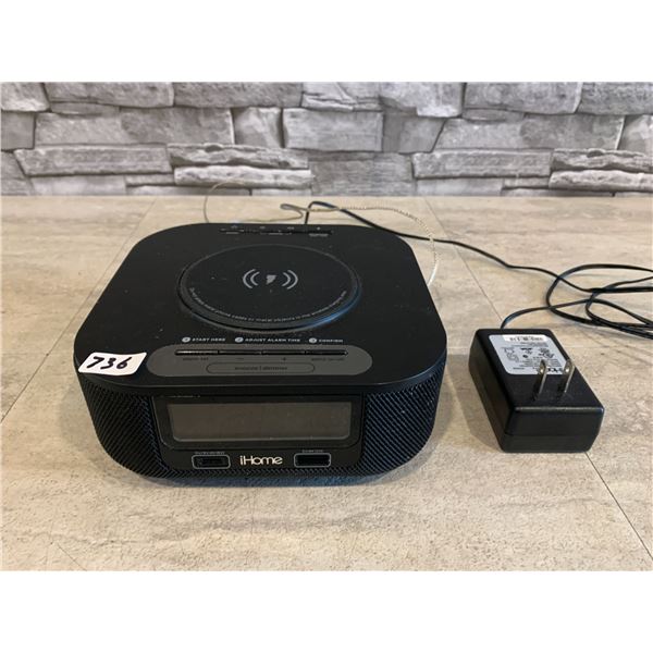 iHome  HW5 Hotel-Style Alarm Clock with Wireless Charging