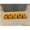 Image 2 : Vintage Mahjong Set Store in Metal Carrying Tin