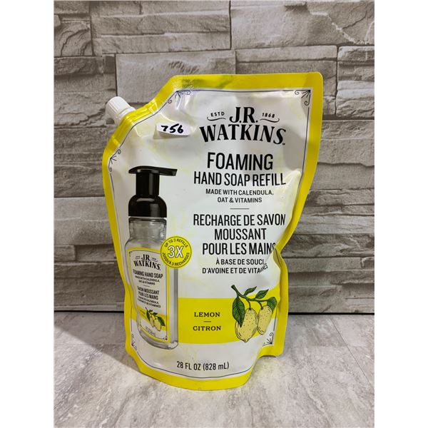 JR Watkins Foaming Hand Soap Refill  Lemon Scent 828ml