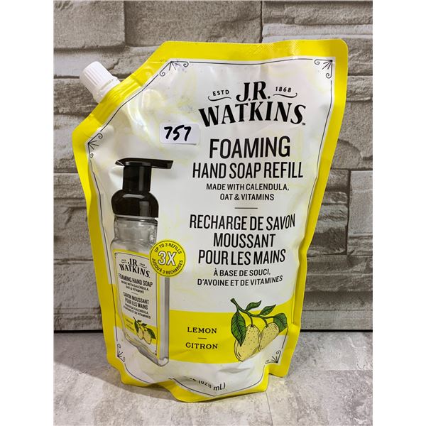 JR Watkins Foaming Hand Soap Refill  Lemon Scent 828ml