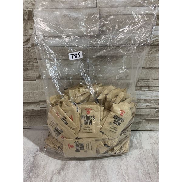 Large Bag of Natures Raw Golden Cane Sugar Packets