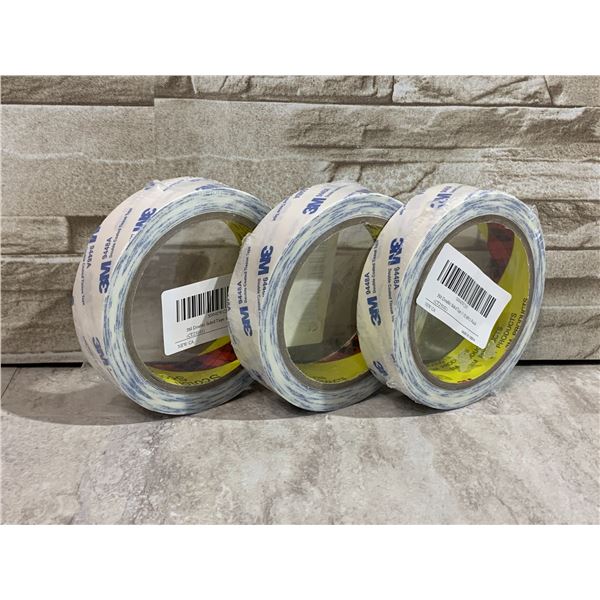 Lot of 3 Rolls of 3M Double Coated Tissue Tape