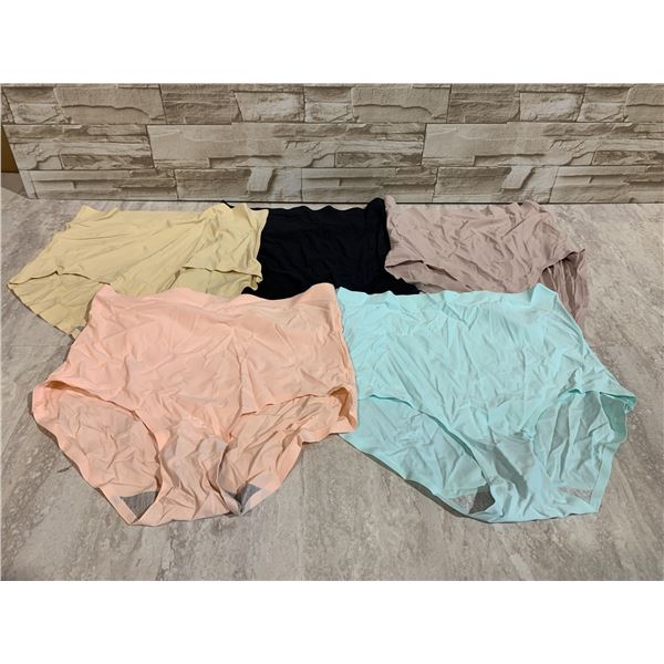 Ayshie Women Seamless High Waisted Briefs - 5 Pack - Laser Cut - No Show Panties