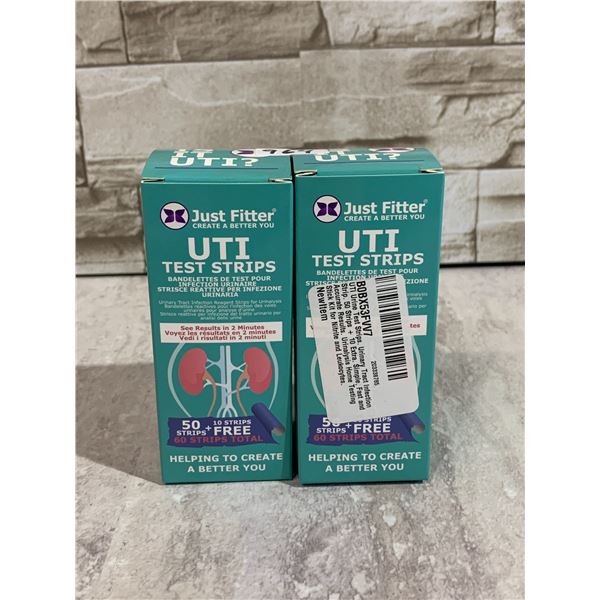 Lot of 2 Boxes of Just Fitter - UTI Test Strips - 120 Strips Total