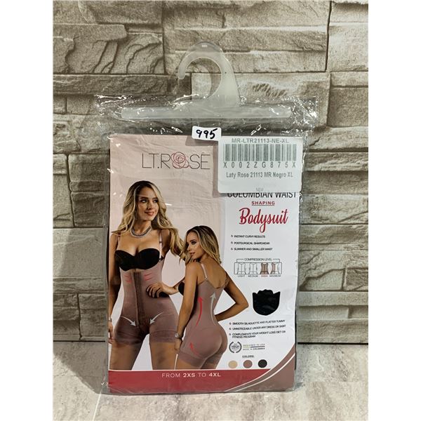 LT. Rose Colombian Waist Shaping Body Suit - Black XL