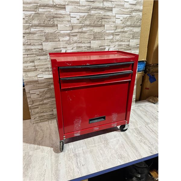 Metal Light Duty 2-Drawer Tool Box on Wheels