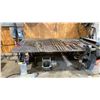 Image 1 : 3/4" STEEL TOP WELDERS WORK TABLE WITH RECORD NO.3 BENCH VICE APPROX 8'L X 5'W X 2' 11"H