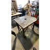 Image 4 : 2" THICK METAL TOP SHOP WORK TABLE