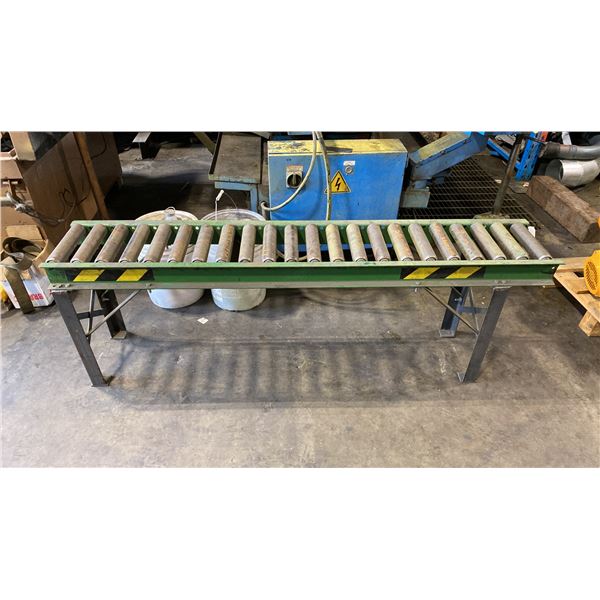 METAL MATERIAL ROLLER CONVEYOR APPROX 5'6"L X 1'W X 1'10"H