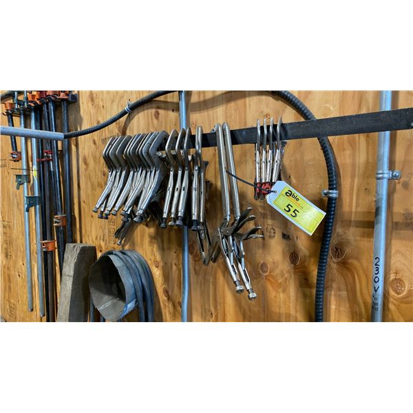 GROUP OF APPROX 23 VICE-GRIP, JET & MILWAUKEE WELDERS CLAMPS
