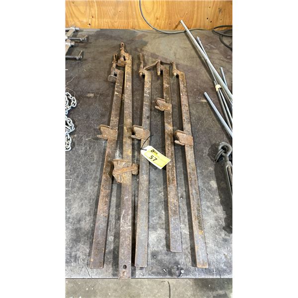 GROUP OF APPROX 5 ASSORTED SIZE BAR CLAMPS