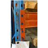 Image 2 : SINGLE BAY BLUE/ORANGE INDUSTRIAL PALLET/MATERIAL RACKING INCLUDING 2 UPRIGHT, 8 CROSS BARS