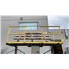 Image 1 : LARGE METAL WORK PLATFORM WITH FORK SLOTS & RAILING APPROX 10.5'L X 3'W