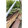 Image 4 : 2 APPROX 20' STEEL CHANNEL BAR, 1- 10' GALVANIZED & ASSORTED WOOD PLANKS