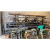 Image 1 : LARGE QUANTITY OF ASSORTED STEEL STOCK MATERIAL- I BEAM, ANGLE IRON, FLAT BAR, HOLLOW ROUND, MOSTLY