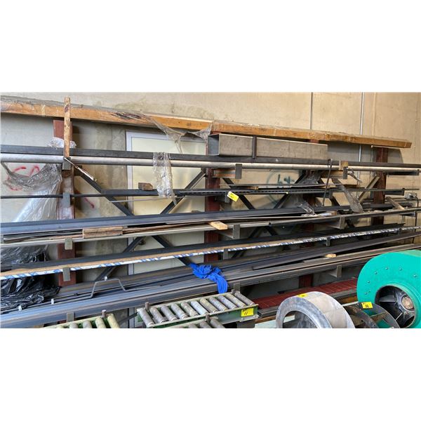 4 POST CANTILEVER STORAGE RACKING SYSTEM APPROX 16'L X 2'D X 7.5'H *CONTENTS NOT INCLUDED*