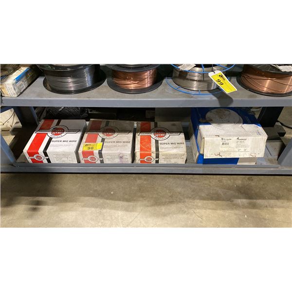 5 SPOOLS OF WELDING WIRE - BARRY HAMEL SUPER MIG WIRE & BLUESHIELD WELDING WIRE