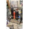 Image 1 : GAS CANISTER STORAGE CAGE WITH 3 WELDING GAS TANKS APPROX 3' X 2'