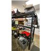 Image 2 : CONTENTS OF 4 SHELVES INCLUDING BOTTOM-WIRE, ELECTRICAL COMPONENTS, LIFTING STRAPS, RATCHET STRAPS,
