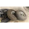 Image 3 : PAIR 20" DIAMETER SOLID RUBBER CART WHEELS AND 2 PNEUMATIC DOLLY WHEELS
