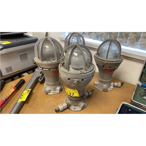 GROUP OF 4 CROUSE-HINDS FIRE PROOF LIGHTS