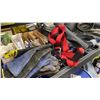 Image 6 : SHELF OF ASSORTED ITEMS- HARDWARE, HOSE, CABLE AND MORE