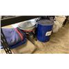 Image 4 : GROUP OF MISCELLANEOUS ITEMS - PACKING BLANKETS, METAL TRASH CANS AND MORE