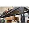 Image 2 : WHALEN 3 SECTION SYSTEM OF BLACK SHELF RACKING - 4 UPRIGHTS, 20 SIDE RAILS WITH MESH DECK SHELVES
