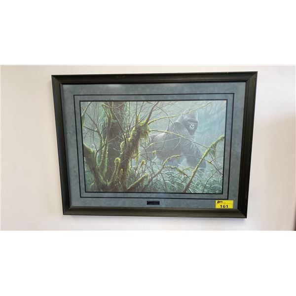 ROBERT BATEMAN L.E.P "INTRUSSIONS - MTN GORILLA " - 43 1/4" X 32 1/2" FRAMED