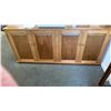 Image 1 : SOLID WOOD BUFFET AND HUTCH - MEASURES APPROX.81 1/2" ACROSS X 18 1/2"WIDE X 7FT HIGH