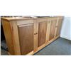 Image 2 : SOLID WOOD BUFFET AND HUTCH - MEASURES APPROX.81 1/2" ACROSS X 18 1/2"WIDE X 7FT HIGH