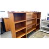 Image 3 : SOLID WOOD BUFFET AND HUTCH - MEASURES APPROX.81 1/2" ACROSS X 18 1/2"WIDE X 7FT HIGH