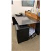 Image 3 : BLACK FINISHED OAK 6 DRAWER EXECUTIVE OFFICE DESK WITH CHAIR