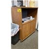 Image 6 : GROUP OF ASSORTED OFFICE ITEMS - FOLDING TABLE, 3 OFFICE CHAIRS, STOOL, COMMERCIAL MOP BUCKET