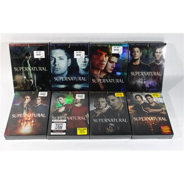 SUPERNATURAL TV SERIES SEASONS 1-8, NEW SEALED