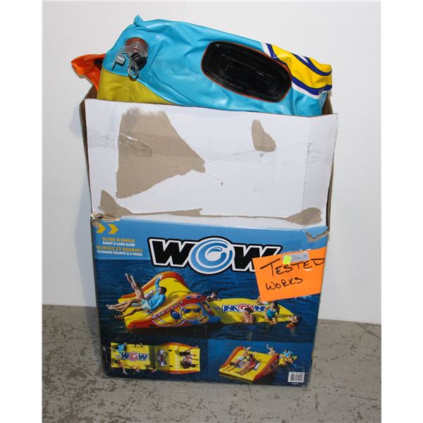 "WOW" SLIDE AND SMILE 2 LANE INFLATABLE SLIDE
