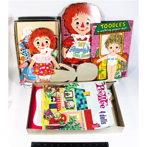 VINTAGE/ANTIQUE RAGGEDY ANNE PAPER DOLLS