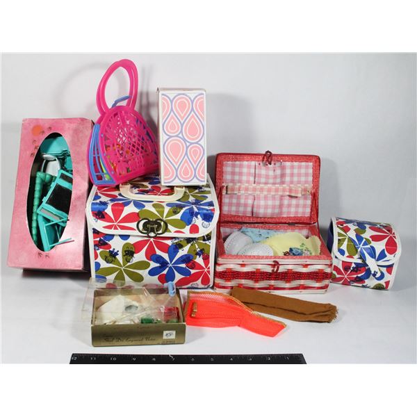 FLAT OF DOLL CLOTHES + ACCESSORIES