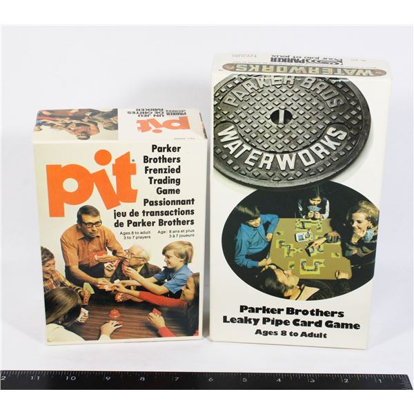LOT OF VINTAGE GAMES INCLUDING PIT AND WATER