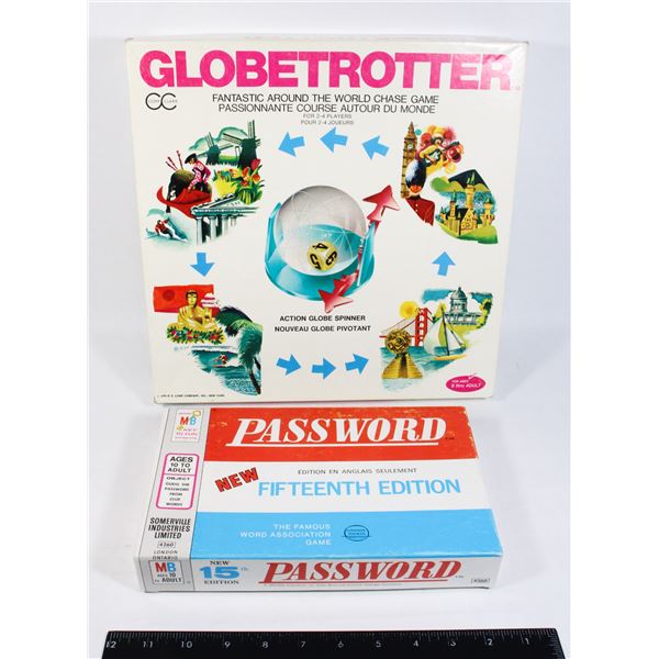TWO VINTAGE FAMILY GAMES INCLUDING PASSWORD, AND