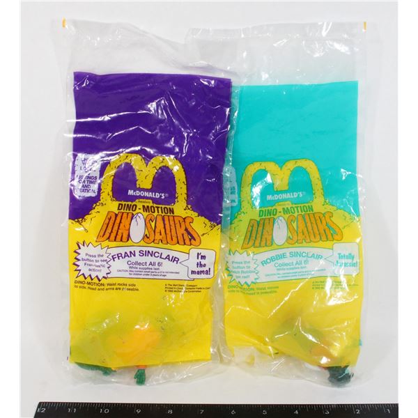 TWO NEW OLD STOCK DINOSAURS WALT DISNEY 1992