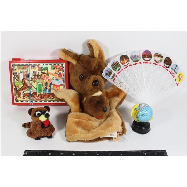 BUNDLE OF VINTAGE KIDS TOYS, HAND PUPPET,