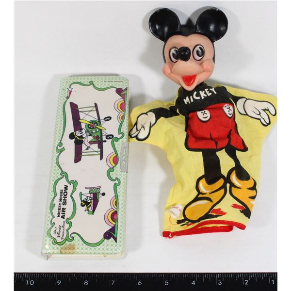 VINTAGE DISNEY MICKEY HAND PUPPET SOLD WITH
