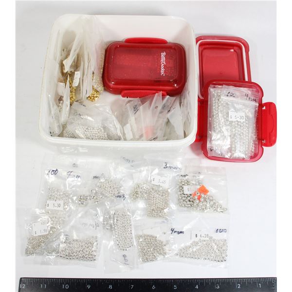 LOT OF VARIOUS SIZED SILVER & GOLD COLOR CRAFTING