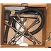 Image 1 : BOX OF LUG WRENCHES, MALLET, CAR VACUUM TUBE