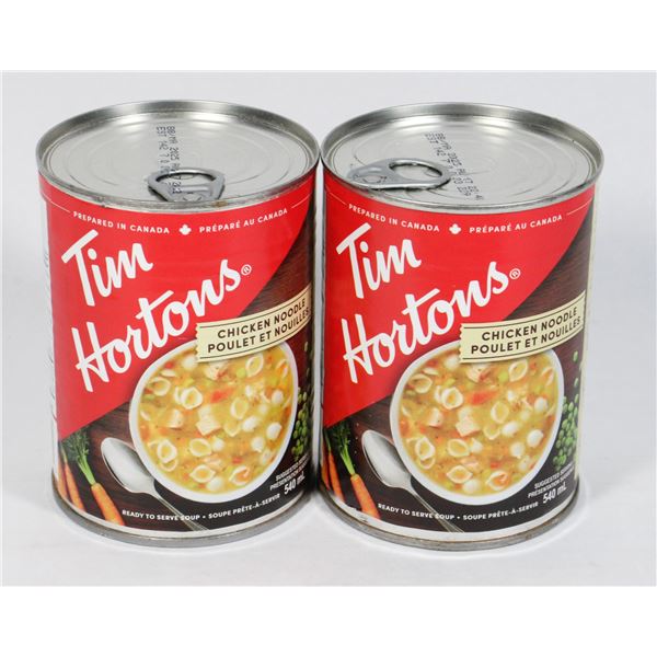 TWO CANS OF TIM HORTONS SOUP